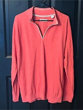 Tommy Bahama Coral Quarter-Zip Pullover Sweater